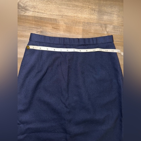 Vintage Pendleton Wool Long Skirt Size 6 Navy Blue - Picture 5 of 6